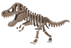恐竜の化石のイラスト